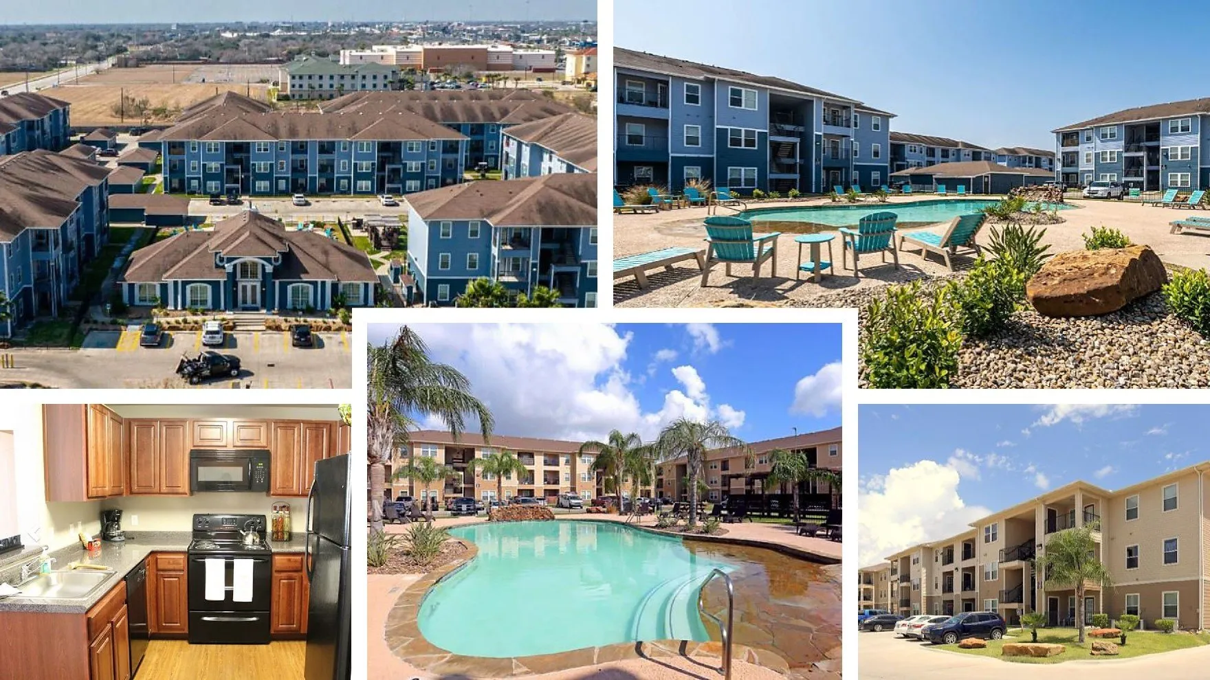Apartments & pools, kitchen